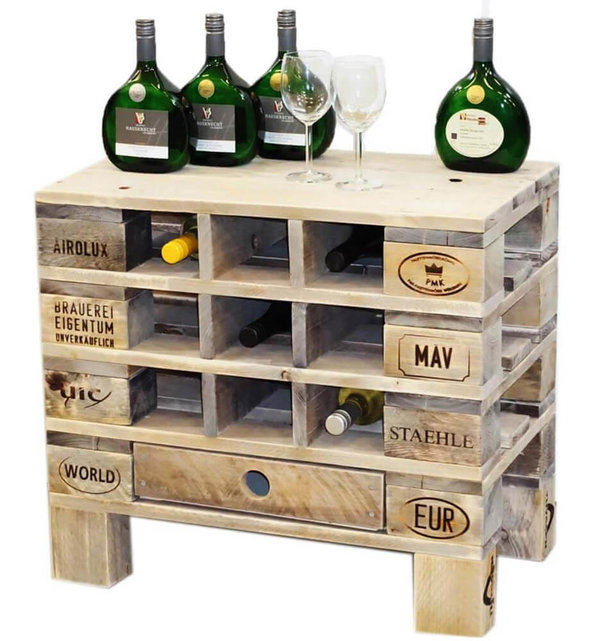 Palettenmöbel Weinkommode "Coburg" Weintisch aus Holz